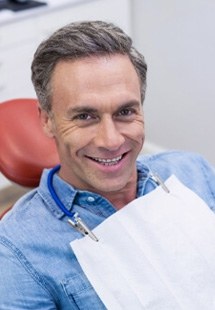 Patient  talking about tooth replacement